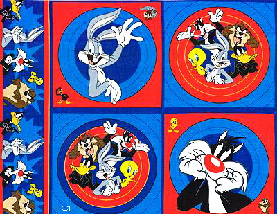 Looney Tunes Bugs Bunny Fabric Panel <font color=red> OOPS ONLY